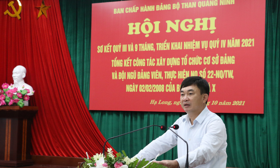 Phó Bí thư Thường trực Tỉnh ủy Ngô Hoàng Ngân dự Hội nghị triển khai nhiệm vụ quý IV năm 2021 Đảng ủy Than Quảng Ninh
