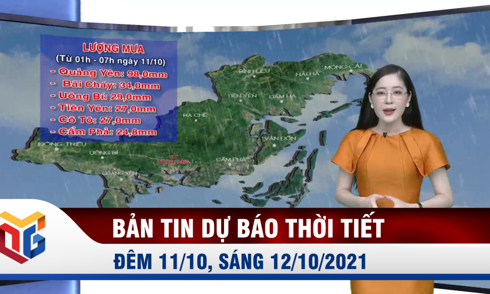 Bản tin dự báo thời tiết đêm 11/10, sáng 12/10/2021