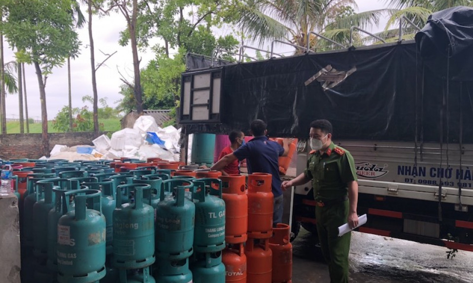 Triệt phá cơ sở sang chiết gas trái phép tại Hải Dương