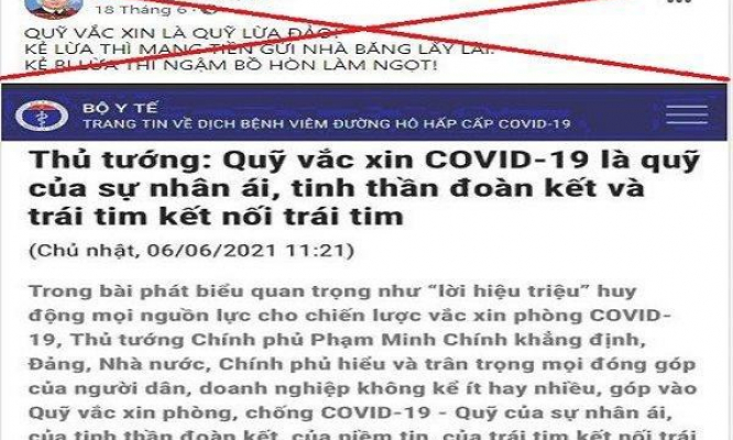 Đăng tin sai sự thật về Quỹ vắc xin, người đàn ông ở Quảng Nam bị phạt 7,5 triệu đồng