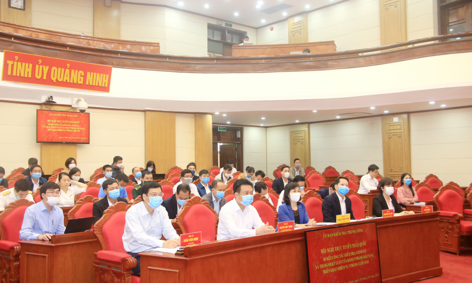 Hội nghị trực tuyến toàn quốc sơ kết công tác kiểm tra, giám sát và thi hành kỷ luật của Đảng