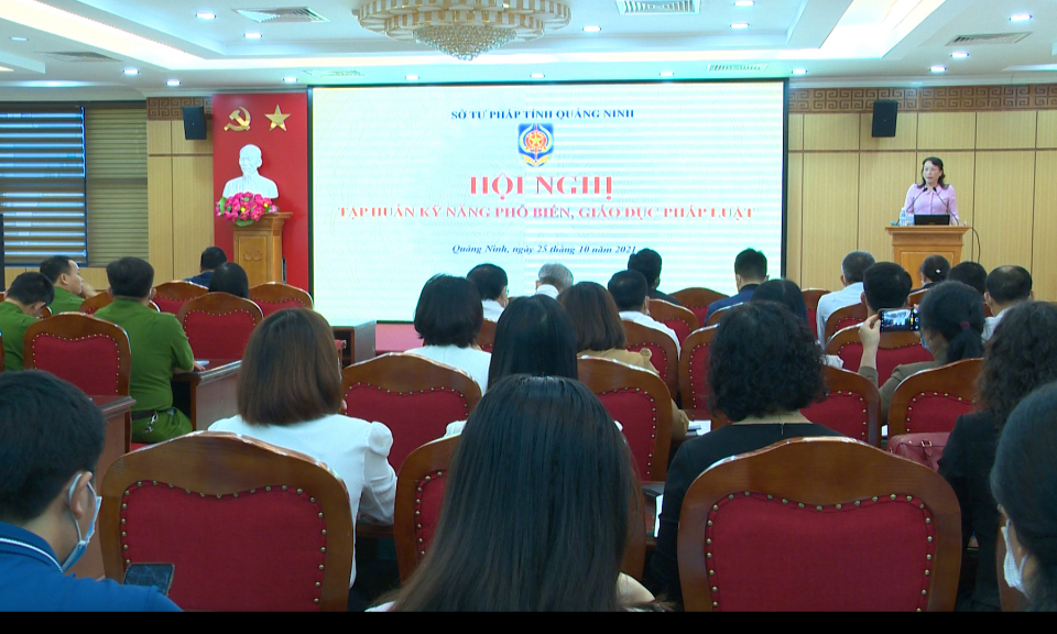 Tập huấn kỹ năng phổ biến, giáo dục pháp luật năm 2021 cho báo cáo viên pháp luật