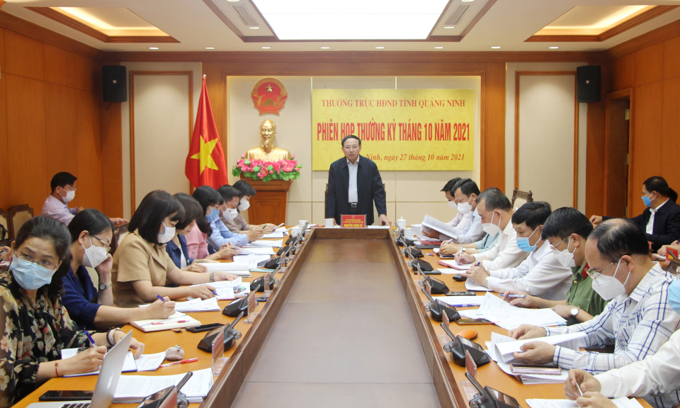 Thường trực HĐND tỉnh họp thường kỳ tháng 10