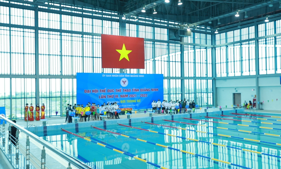 Đại hội TDTT tỉnh Quảng Ninh lần thứ IX, năm 2021-2022: Khai mạc giải Bơi trong bể 