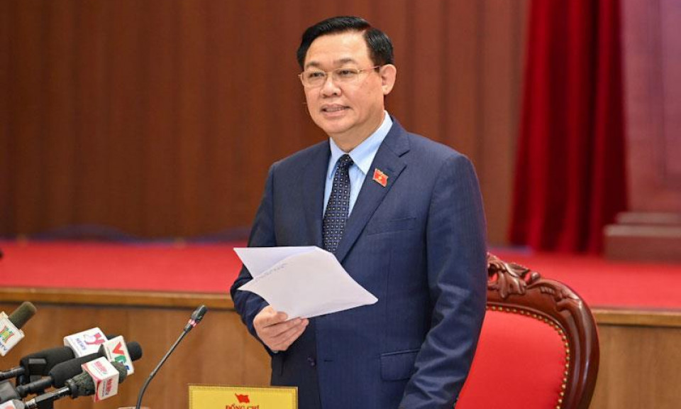 Chủ tịch Quốc hội Vương Đình Huệ dự Hội nghị lấy ý kiến vào dự án Luật Thủ đô (sửa đổi)
