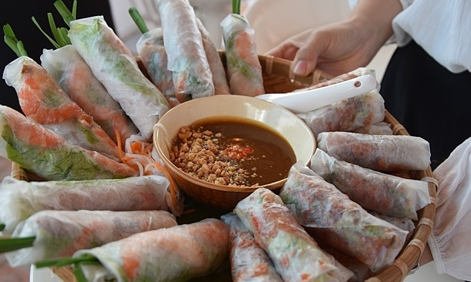 Goi cuon, or summer rolls, served at a market in Ho Chi Minh City.