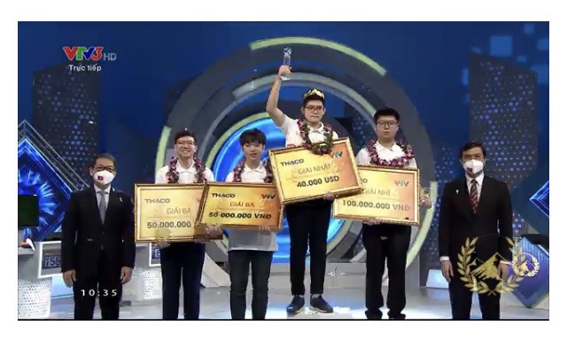 Hoàng Khánh đoạt chức vô địch. Ảnh chụp từ màn hình.