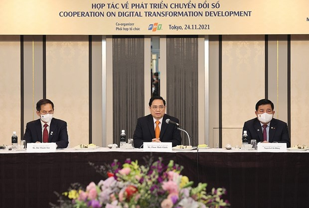 Prime Minister Phạm Minh Chính at the meeting. 