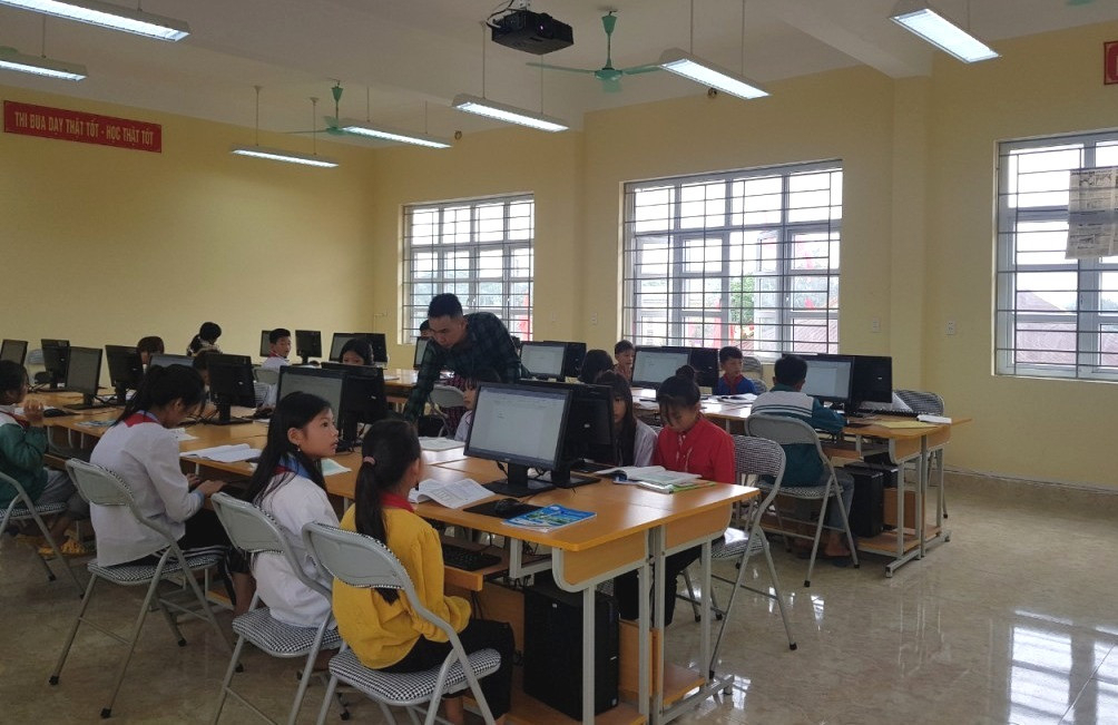 Quang Son Secondary School Semi-Boarding School in Hai Ha mountainous district.  (Photo taken in March 2021)