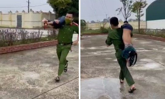 Thượng uý công an cứu sống bé gái bị đuối nước