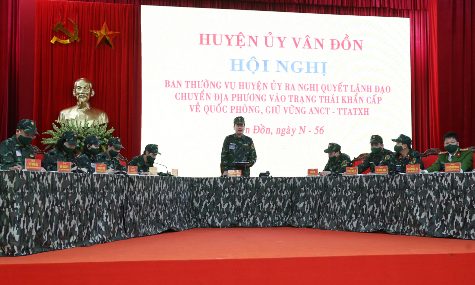 Vân Đồn: Khai mạc diễn tập KVPT huyện năm 2021