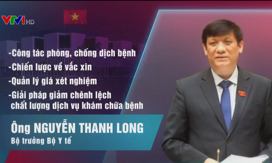 Ngày 10/11, Bộ trưởng Bộ Y tế Nguyễn Thanh Long trả lời chất vấn trước Quốc hội