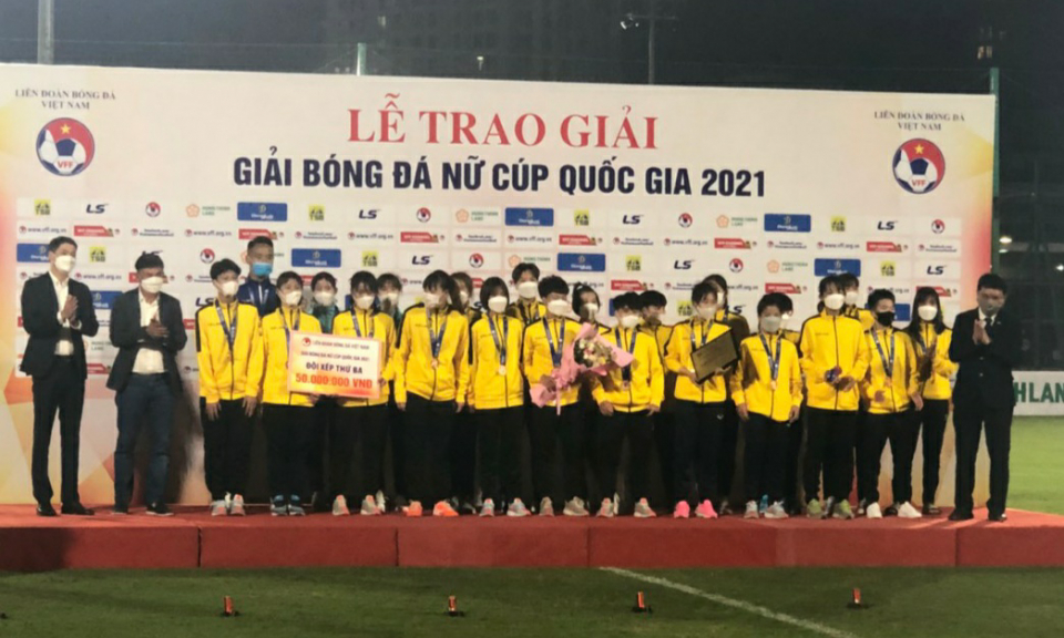  Giải bóng đá nữ cúp quốc gia 2021: Than - Khoáng sản Việt Nam giành HCĐ