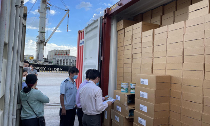 22.000 hộp sữa viện trợ từ Úc đã được thông quan