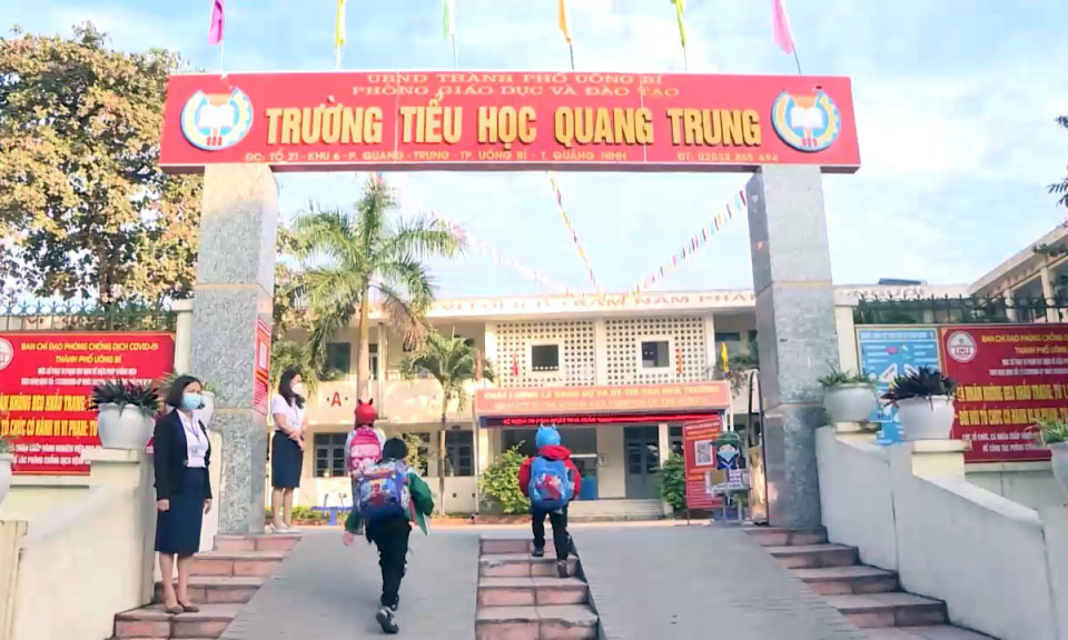 Uông Bí: Đảm bảo an toàn cho học sinh đi học trở lại