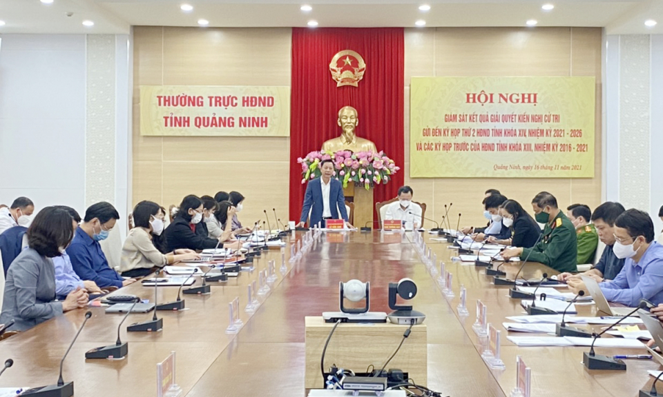 Thường trực HĐND tỉnh họp giám sát kết quả giải quyết kiến nghị cử tri