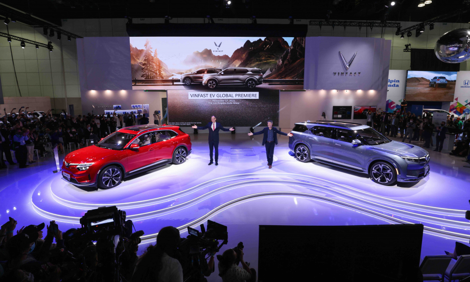 VinFast ra mắt thương hiệu xe điện tại Los Angeles Auto Show 2021