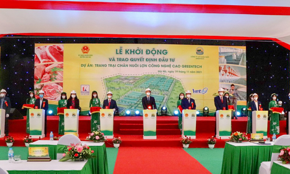Hải Hà: Khởi động dự án trang trại nuôi lợn công nghệ cao Greentech