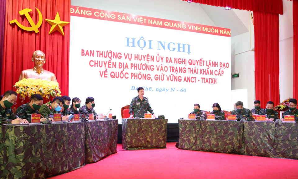 Huyện Ba Chẽ khai mạc diễn tập khu vực phòng thủ năm 2021
