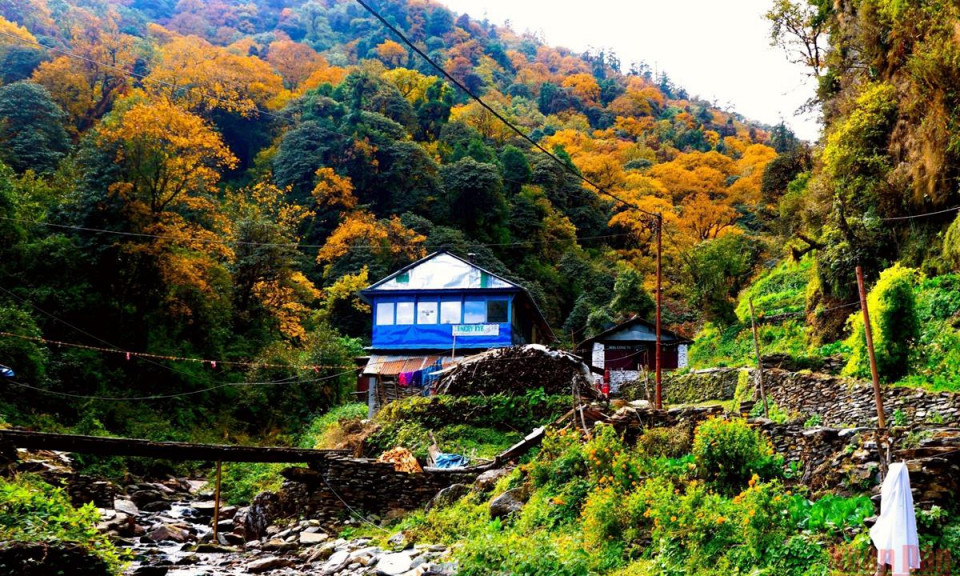 Sắc thu rực rỡ ở Nepal