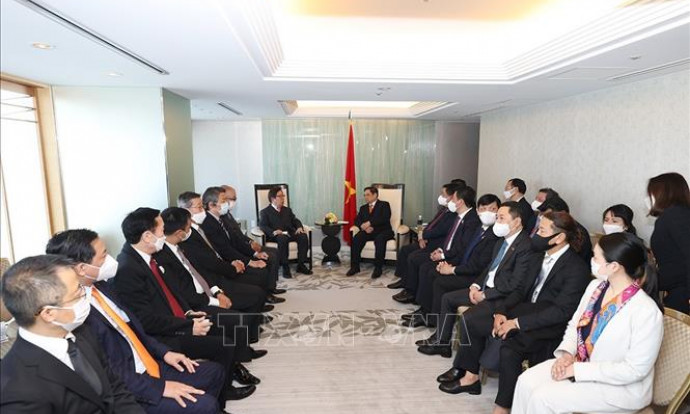 Thủ tướng tiếp lãnh đạo các tập đoàn kinh tế, trường đại học hàng đầu Nhật Bản