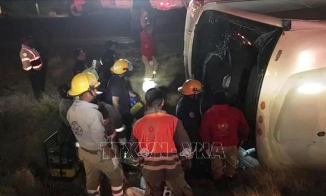 Tai nạn xe buýt ở Mexico gây thương vong lớn