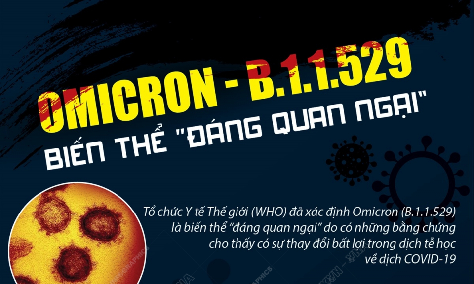 Omicron - B.1.1.529: Biến thể 'đáng quan ngại'