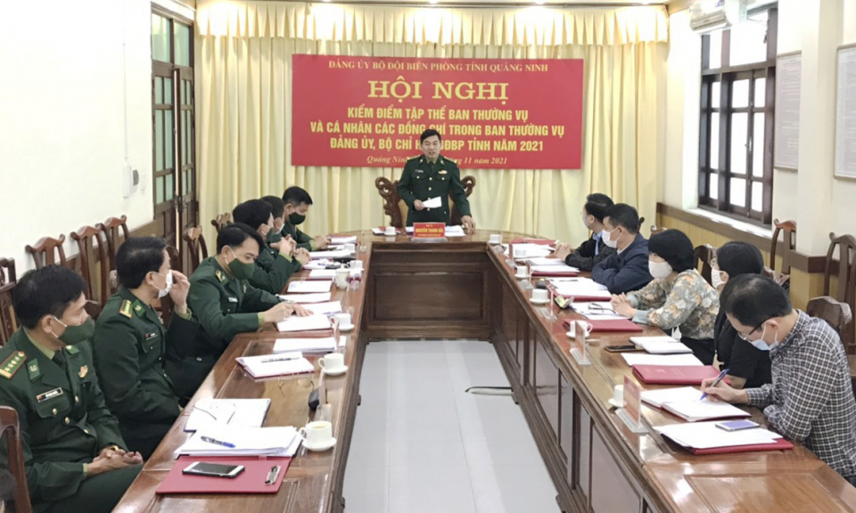 Hội nghị kiểm điểm Ban Thường vụ Đảng ủy BĐBP tỉnh năm 2021
