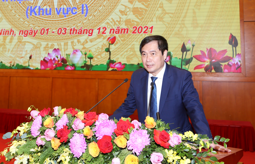 Đồng chí Phan Xuân Thủy, Phó trưởng Ban Tuyên giáo Trung ương, Trưởng Ban Tổ chức Hội thi phát biểu khai mạc Hội thi.