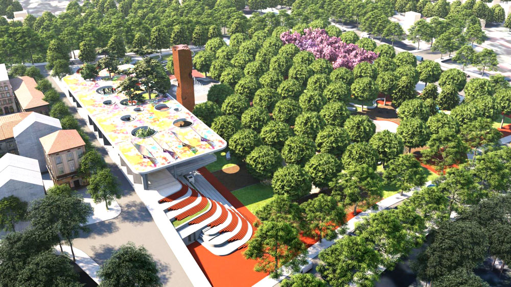 Một phần Dự án Quảng trường, công trình công cộng và công viên cây xanh trung tâm TP Cẩm Phả theo mẫu của nhà thiết kế 