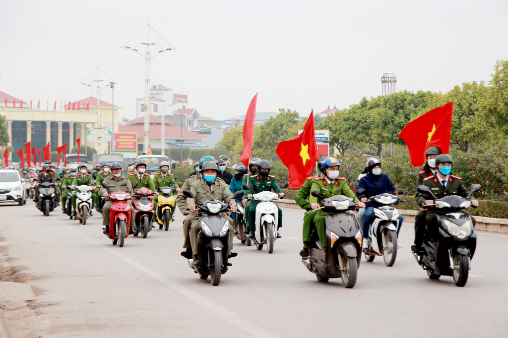Công an Quảng Ninh ra quân thực hiện đợt cao điểm tấn công, trấn áp tội phạm bảo đảm ANTT Tết Nguyên đán Nhâm Dần 2022.