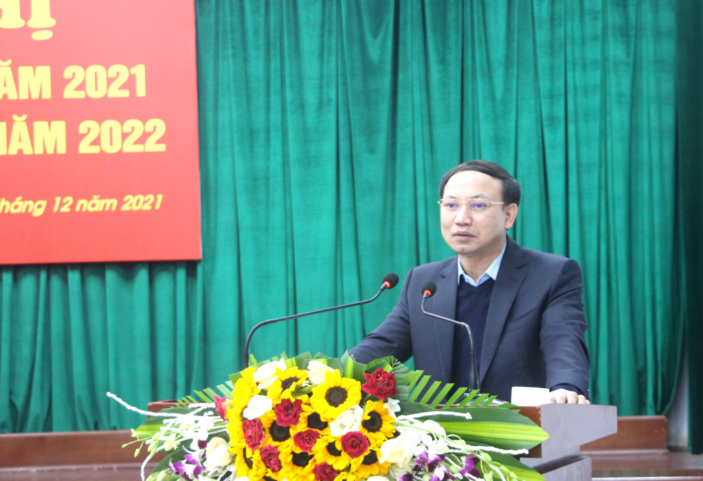 Đồng chí Nguyễn Xuân Ký, Ủy viên Trung ương Đảng, Bí thư Tỉnh ủy, Chủ tịch HĐND tỉnh, phát biểu chỉ đạo tại hội nghị.