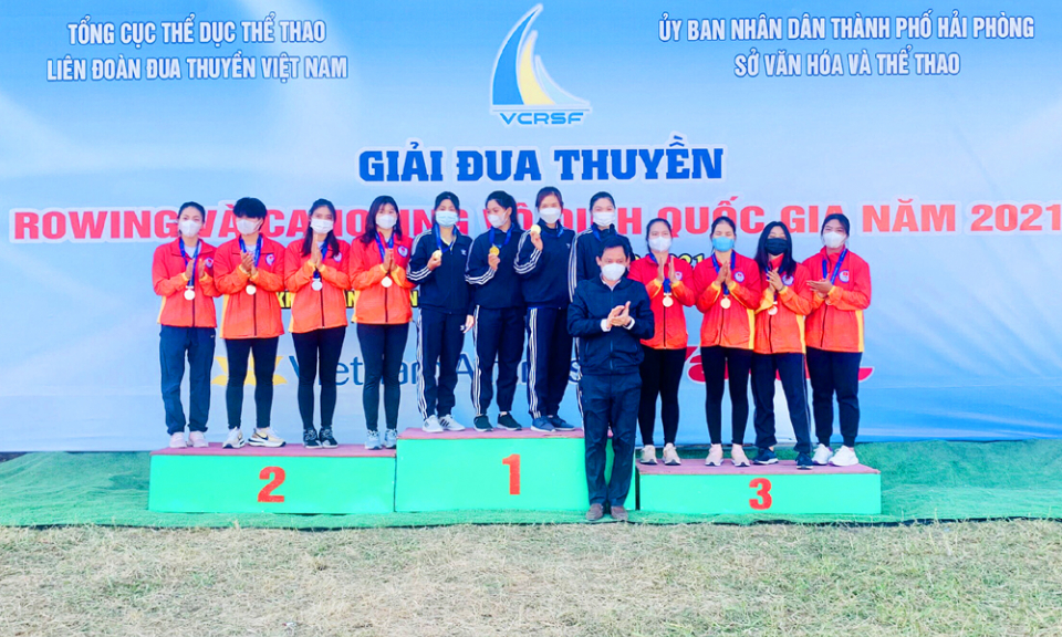 Quảng Ninh giành 14 huy chương tại Giải Đua thuyền Rowing và Canoeing VĐQG 2021