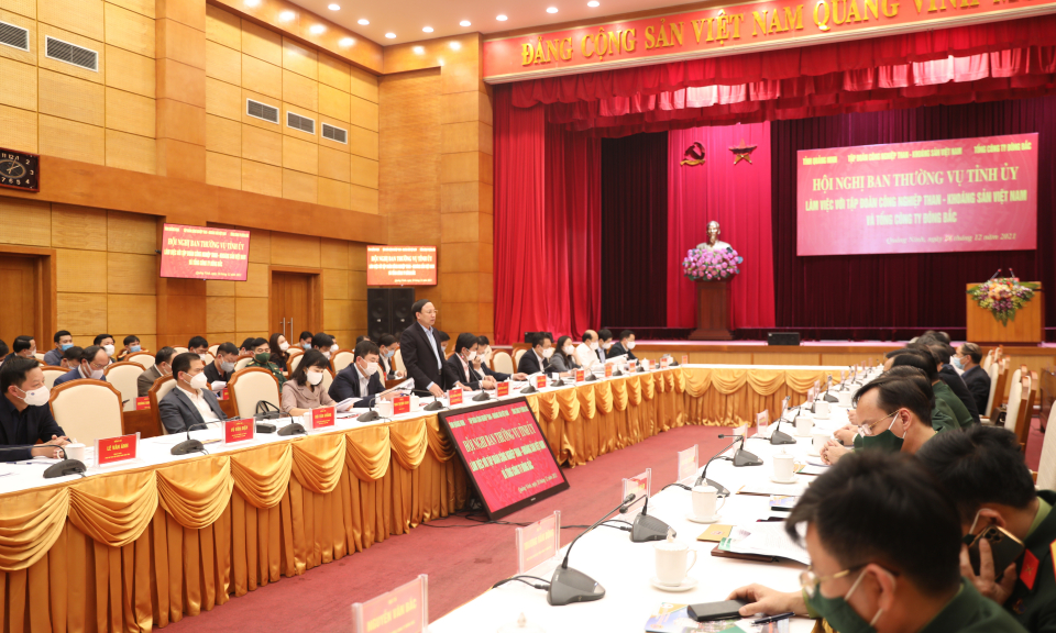 Tỉnh Quảng Ninh làm việc với ngành Than