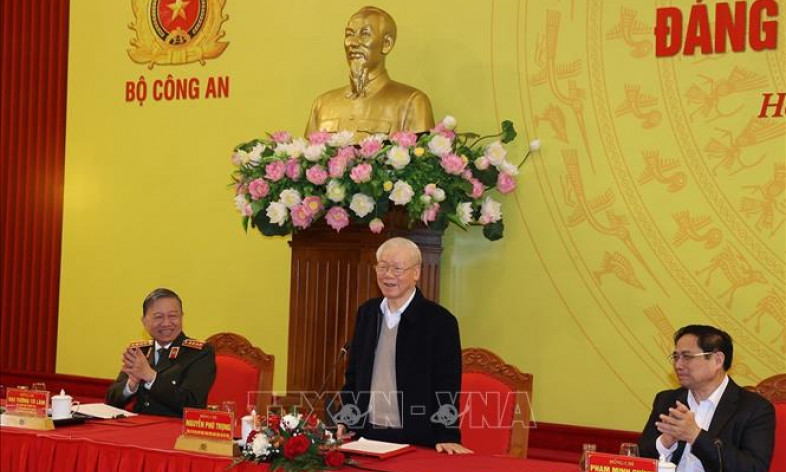 Tổng Bí thư Nguyễn Phú Trọng dự Hội nghị Đảng ủy Công an Trung ương