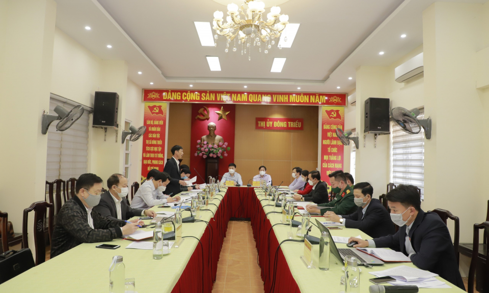 Hội nghị kiểm điểm tập thể và cá nhân các đồng chí Ủy viên Ban Thường vụ Thị ủy Đông Triều năm 2021