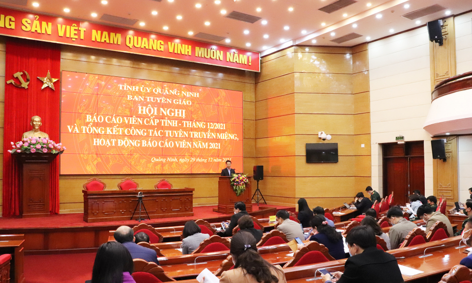 Hội nghị báo cáo viên cấp tỉnh tháng 12/2021