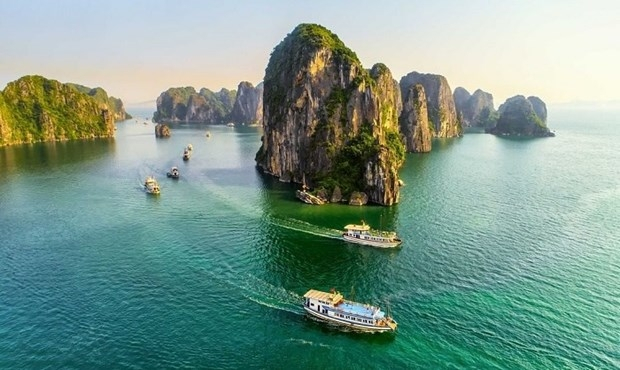 An aerial view of iconic Ha Long Bay in the northern province of Quang Ninh. (Photo: vietnam-tourism.com)