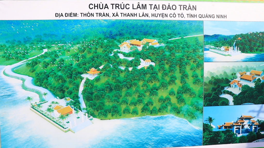 Phối cảnh Chùa Trúc Lâm tại đảo Trần - Cô Tô