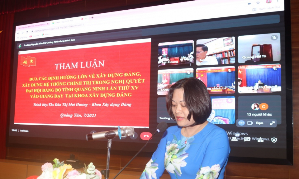 Trường Đào tạo cán bộ Nguyễn Văn Cừ: Chú trọng công tác nghiên cứu khoa học