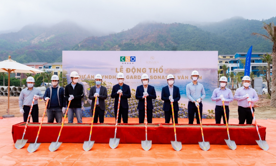 Tập đoàn CEO động thổ phân khu biệt thự biển Wyndham Garden Sonasea Vân Đồn