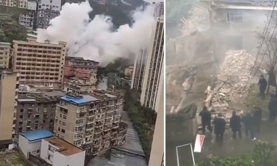 Nổ gas làm sập tòa nhà, 27 người mắc kẹt