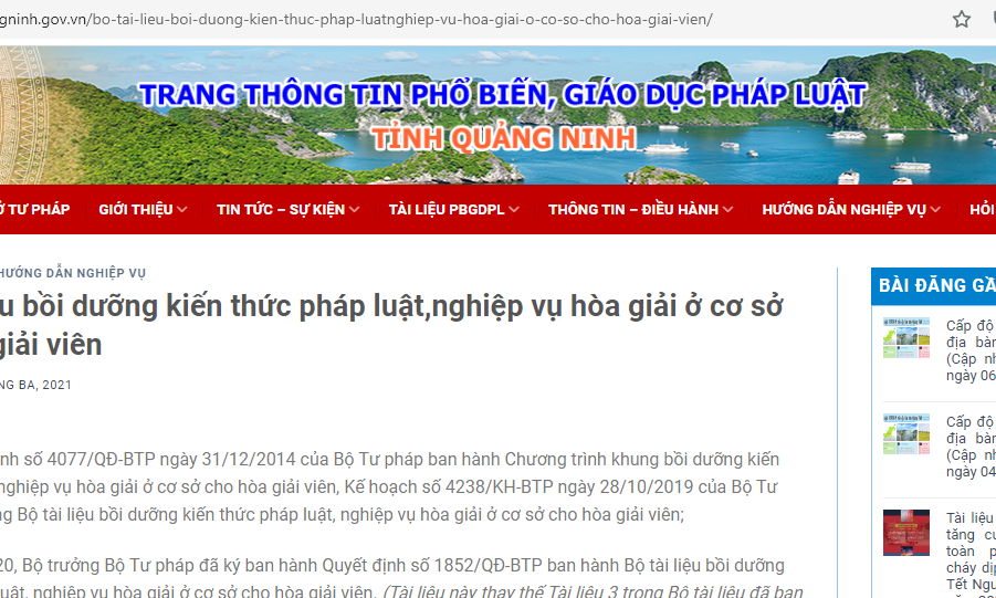 Hiệu quả công tác hòa giải ở cơ sở