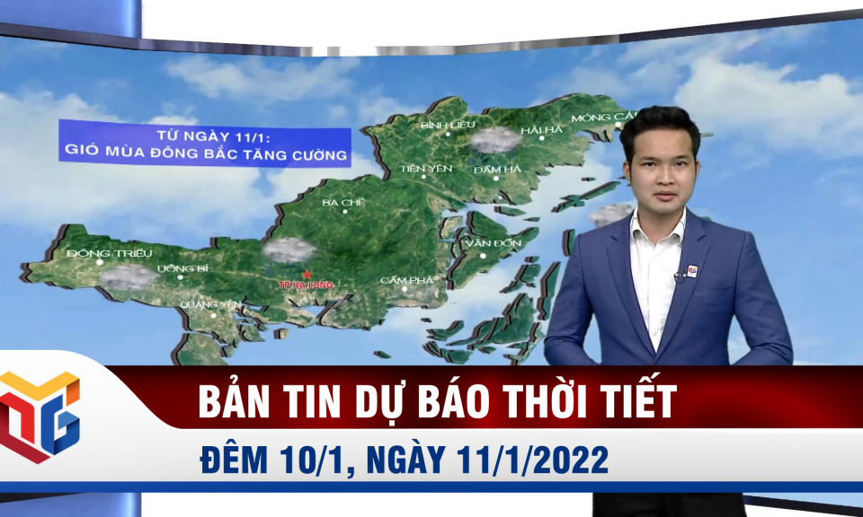 Bản tin dự báo thời tiết đêm 10, ngày 11/1/2022