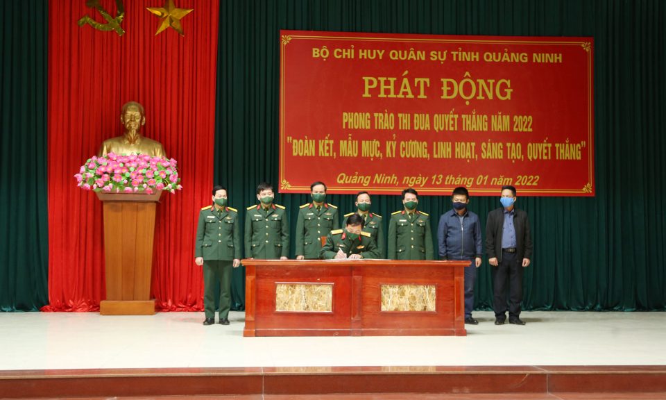Bộ CHQS tỉnh phát động phong trào thi đua Quyết thắng năm 2022