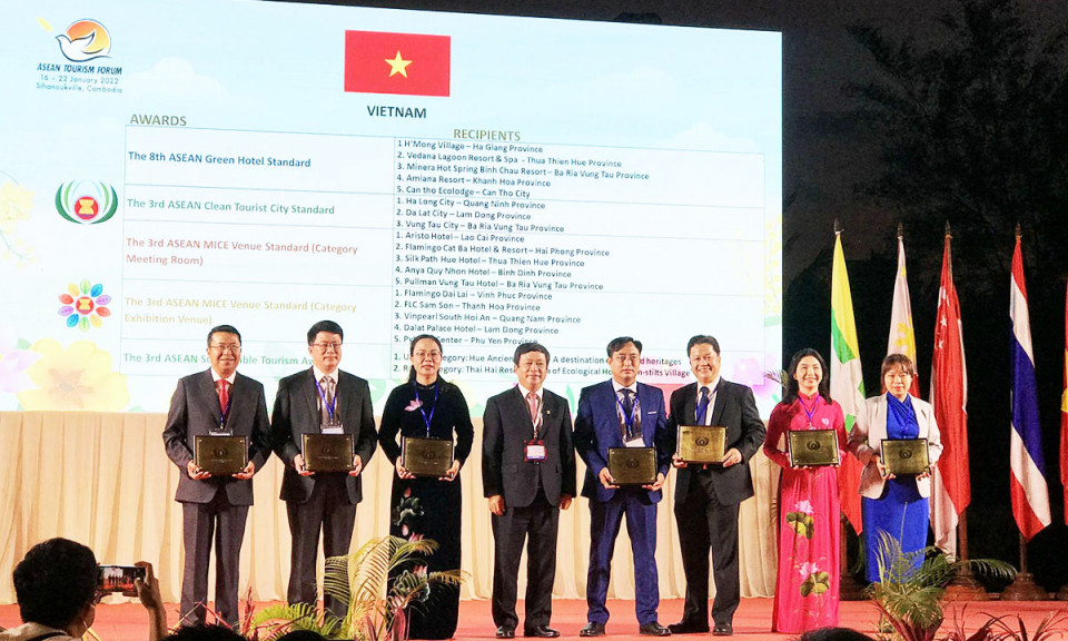 Giải thưởng Du lịch ASEAN tôn vinh 20 địa phương, đơn vị của Việt Nam