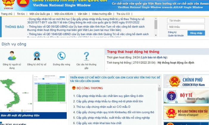 Triển khai chức năng cảnh báo chống ùn tắc phương tiện tại cửa khẩu