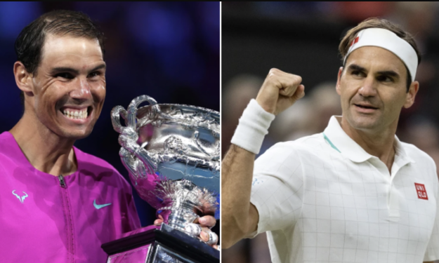 Federer chúc mừng Grand Slam thứ 21 của Nadal