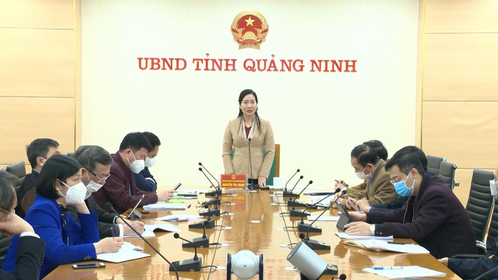 Vice Chairman of the Provincial People's Committee, Nguyen Thi Hanh, chaired the conference.