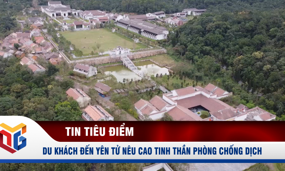 Du khách đến Yên Tử nêu cao tinh thần phòng, chống dịch Covid-19